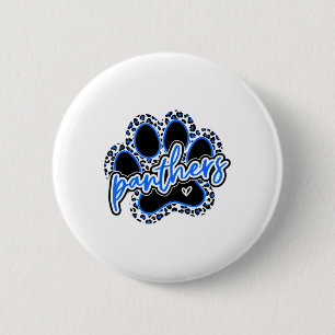 Vintage Panthers School Sportnaam Geest Ga Terug Ronde Button 5,7 Cm