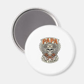 Vintage Papa Biker Skull Legend Magneet (Voorkant / Achterkant)