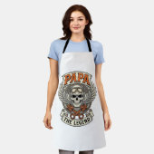 Vintage Papa Biker Skull Legend Schort (Gedragen)