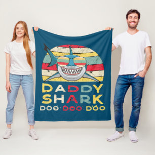 Vintage papa Shark "Doo Doo Doo" Fleece Deken