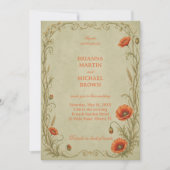 Vintage Papaver Botanisch Kaart (Voorkant)