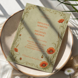 Vintage Papaver Botanisch Kaart
