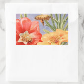 Vintage Papaver honingbij pollen sticker (Tas)