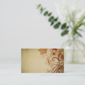 Vintage papaver Visitekaartje (Staand voorkant)