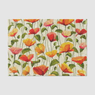 Vintage. Papavers. Tissuepapier