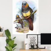Vintage papegaai vogel poster (Thuiskantoor)