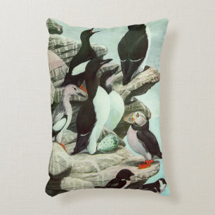 Vintage Papegaaiduikers en Watervogels door Louis  Accent Kussen