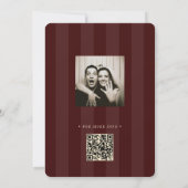 Vintage Paper Lace Burgundy Wedding Kaart (Achterkant)