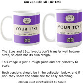 Vintage Paperback Layout Custom Name Title Purple Koffiemok