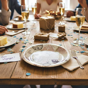 Vintage Papieren Bordje