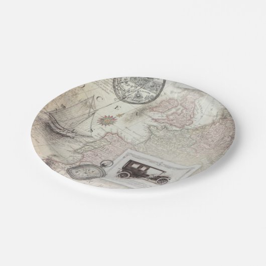 Vintage Papieren Bordje (Gekanteld)