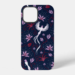 vintage paradijsvogel naadloos herhalend patroon b iPhone 12 hoesje