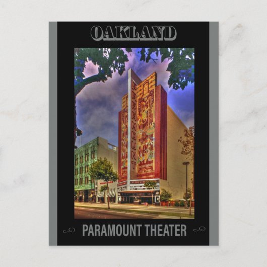 Vintage Paramount Theater Oakland Californië Briefkaart (Voorkant)