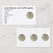 Vintage ParelButtonnen Visitekaartje (Voorkant / Achterkant)