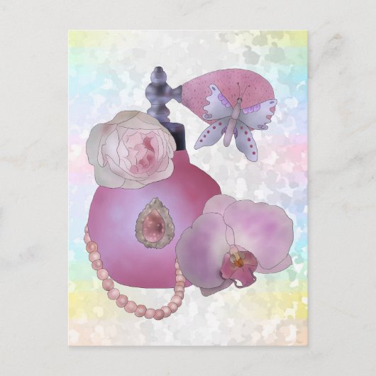 Vintage Parfüm   Briefkaart (Voorkant)