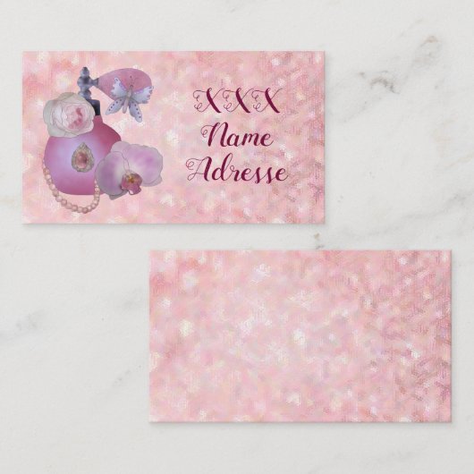 Vintage Parfüm Visitekaartje (Voorkant / Achterkant)