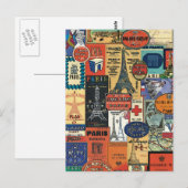 Vintage Parijs Briefkaart (Voorkant / Achterkant)