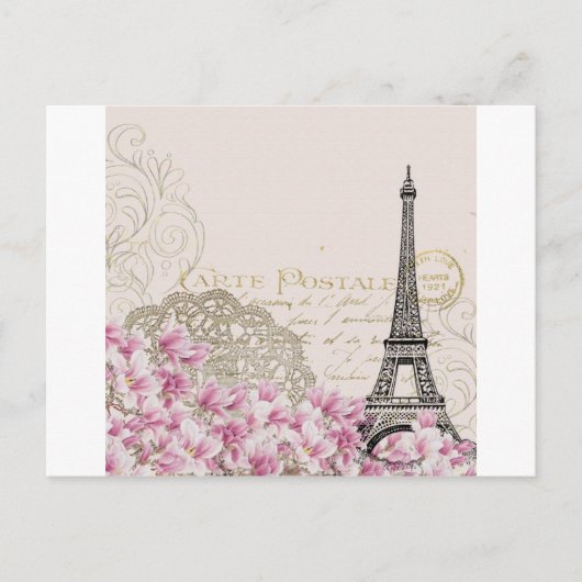 Vintage Parijs Briefkaart (Voorkant)