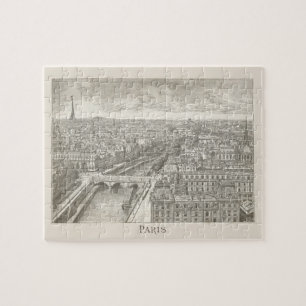 Vintage Parijs Eiffel Tower Cityscape Legpuzzel