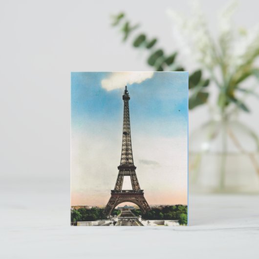 Vintage Parijs, Eiffeltoren Parijs Briefkaart (Staand voorkant)