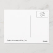 Vintage Parijs, Eiffeltoren Parijs Briefkaart (Achterkant)