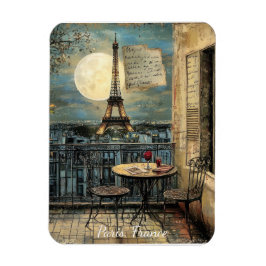 Vintage Parijs Eiffeltoren Romantische Reis Kunst Magneet