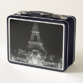 Vintage Parijs Fontains Tower Eiffel nacht (Achterkant)