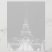 Vintage Parijs Fontains Tower Eiffel nacht (Achterkant)