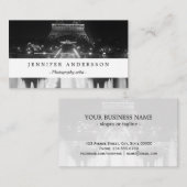 Vintage Parijs Fontains Tower Eiffel nacht Visitekaartje (Voorkant / Achterkant)