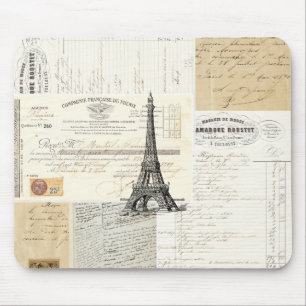 Vintage Parijs Frans Ephemera Mousepad Muismat