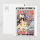 Vintage Parijs in Londen Briefkaart (Voorkant / Achterkant)