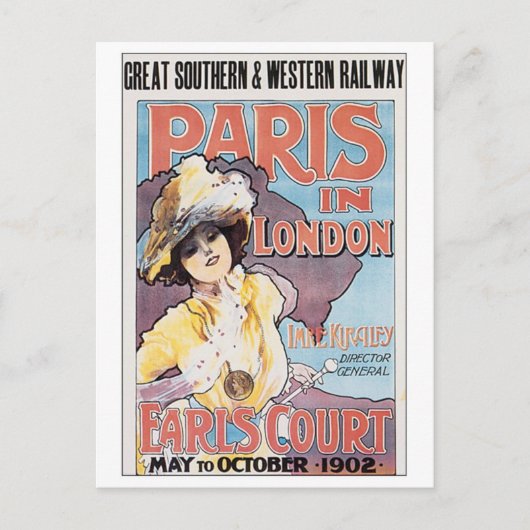 Vintage Parijs in Londen Briefkaart (Voorkant)