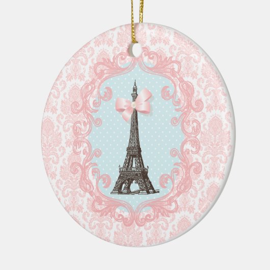 Vintage Parijs Keramisch Ornament (Links)