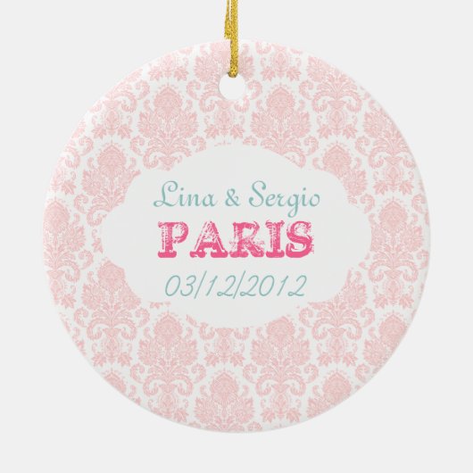 Vintage Parijs Keramisch Ornament (Achterkant)