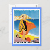 Vintage Parijs Lyon Middellandse Zee Briefkaart (Voorkant / Achterkant)