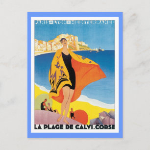 Vintage Parijs Lyon Middellandse Zee Briefkaart