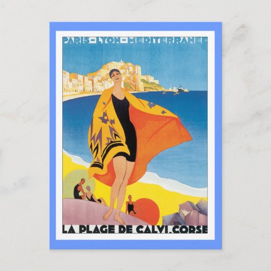 Vintage Parijs Lyon Middellandse Zee Briefkaart (Voorkant)