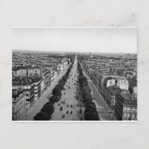 Vintage Parijs panorama c1905 Briefkaart