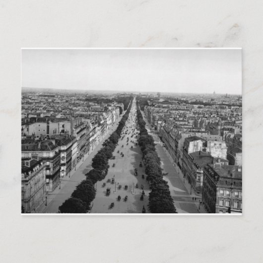 Vintage Parijs panorama c1905 Briefkaart (Voorkant)
