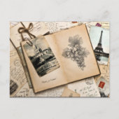 Vintage Parijs Reisherinneringen Frankrijk Briefkaart (Voorkant)