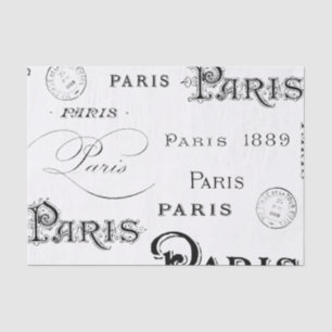 Vintage Parijs typografie Tissuepapier