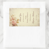 Vintage Parijse poststempels Chic Rozen Rechthoekige Sticker (Tas)