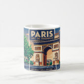 Vintage Paris Arc de Triomphe Reisposter Koffiemok (Center)