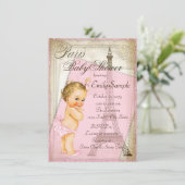 Vintage Paris Baby Borrel Kaart (Staand voorkant)