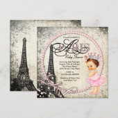 Vintage Paris Baby Borrel Kaart (Voorkant / Achterkant)