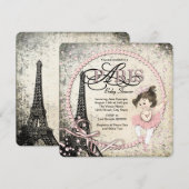 Vintage Paris Baby Borrel Kaart (Voorkant / Achterkant)