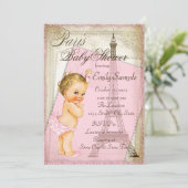 Vintage Paris Baby Borrel Kaart (Staand voorkant)