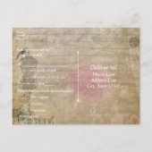 Vintage Paris chic huwelijksuitnodiging met RSVP Uitnodiging Briefkaart (Achterkant)