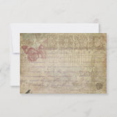 Vintage Paris chic verjaardagsfeest bruiloft RSVP Kaartje (Achterkant)