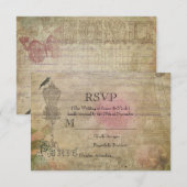 Vintage Paris chic verjaardagsfeest bruiloft RSVP Kaartje (Voorkant / Achterkant)